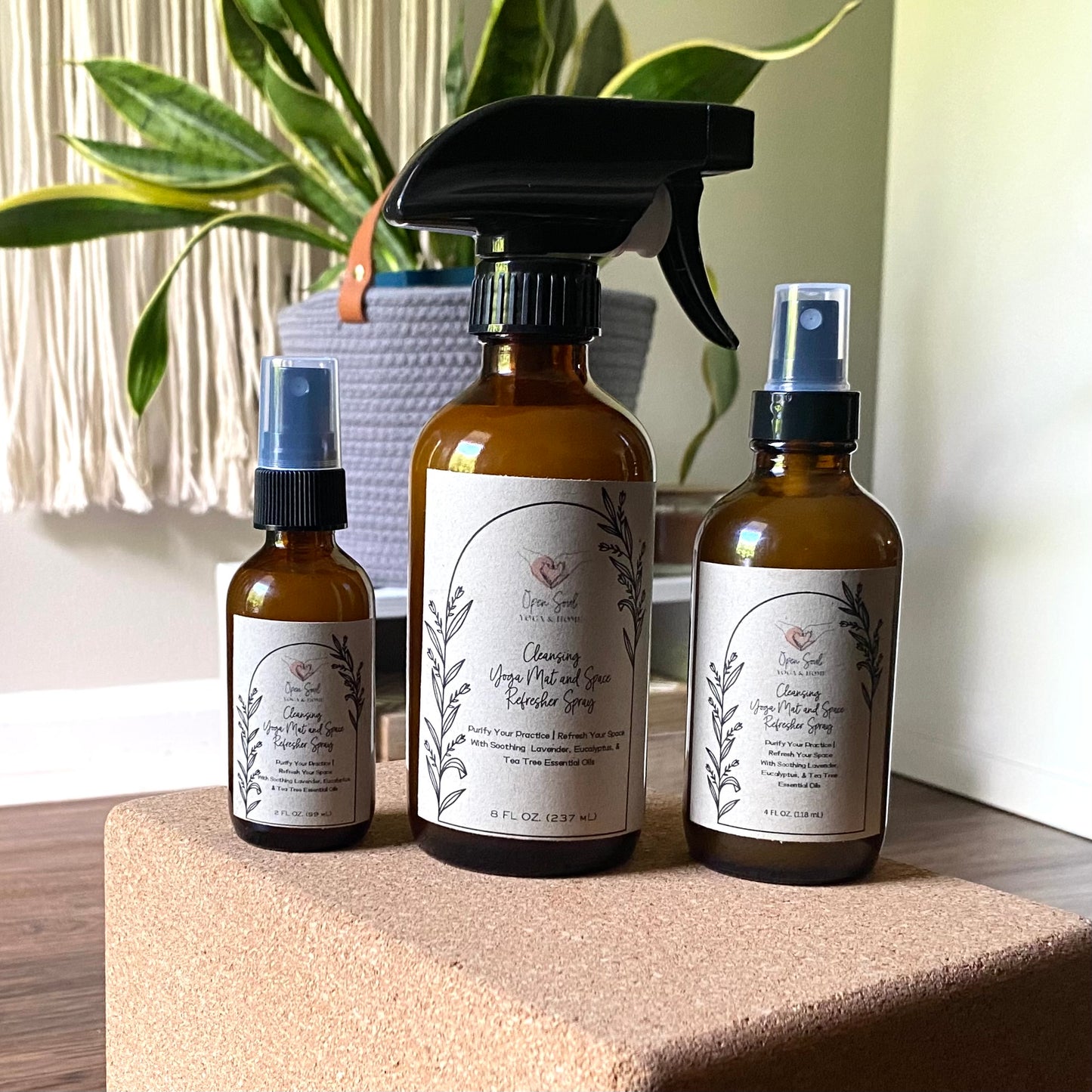 All-natural, Yoga Mat Cleaner and Space Refresher Spray