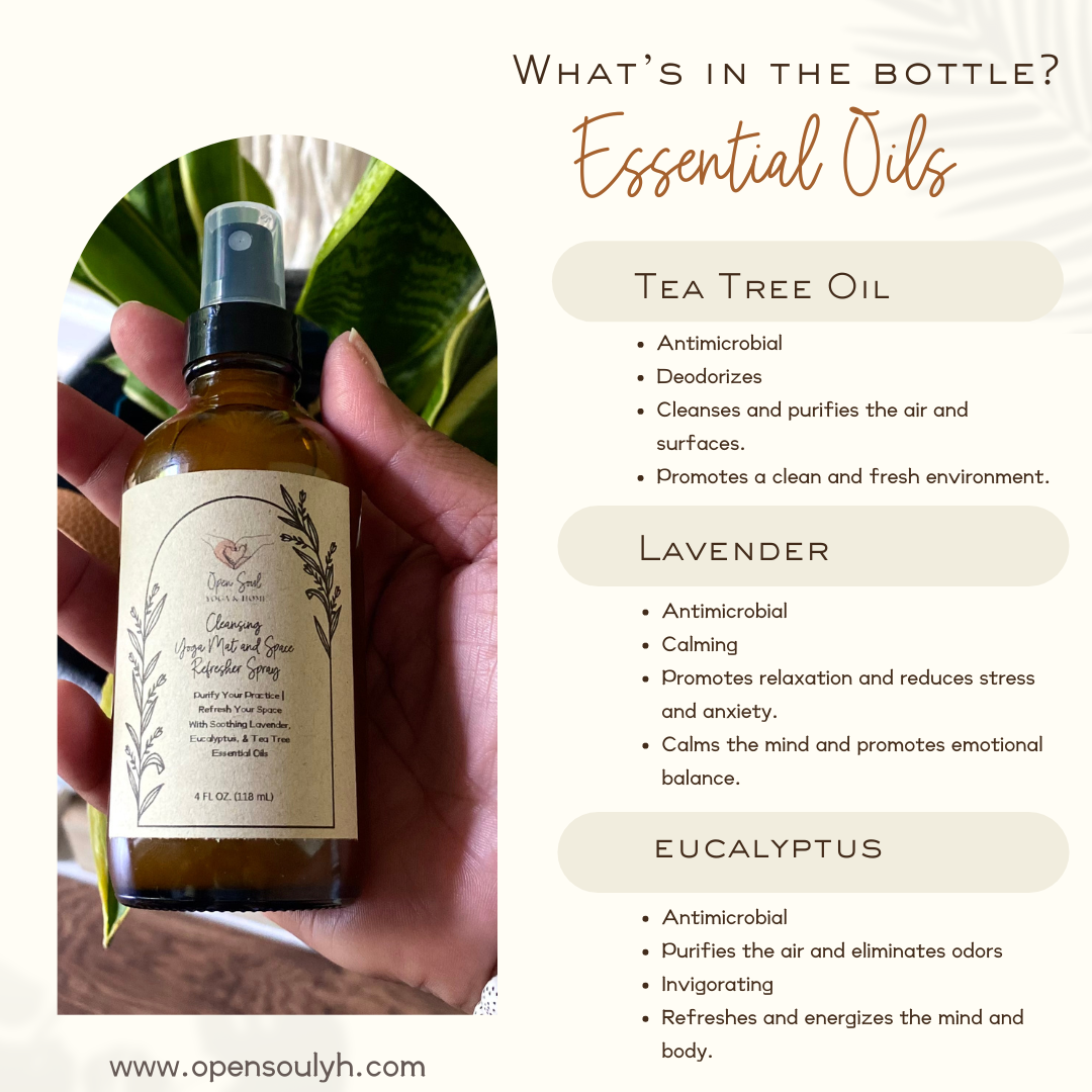 All-natural, Yoga Mat Cleaner and Space Refresher Spray